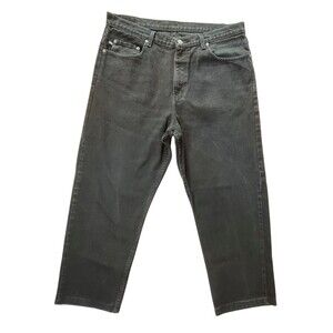 Vintage Y2K Polo‎ Ralph Lauren Flag Jeans Men's Black Stonewash 38 Waist Relaxed